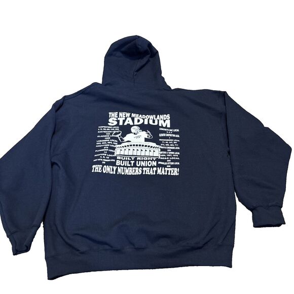 New York Meadowlands Stadium Hoodie Gildan tag - XL - RARE UNION (Jets, Giants) - Picture 1 of 10